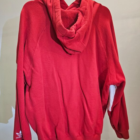 Adidas Red Non-Zip Hoodie + Drawstring Sweatpants (Sold as a set) - Picture 3 of 9